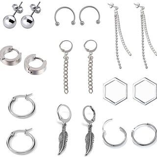 【新品】【18個セット】 フープ ピアス イヤリング 収納袋付き...