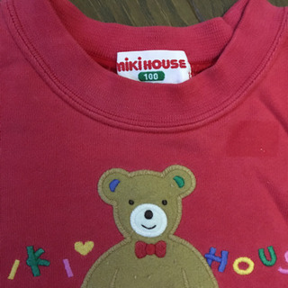 100センチ　ミキハウス　トレーナーの画像