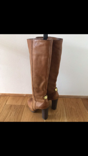 coach 本革キャメルロングブーツ サイズ24cm