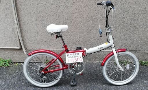 新品同様CROON折り畳み自転車 20インチ シマノ製6段変速 鍵付き