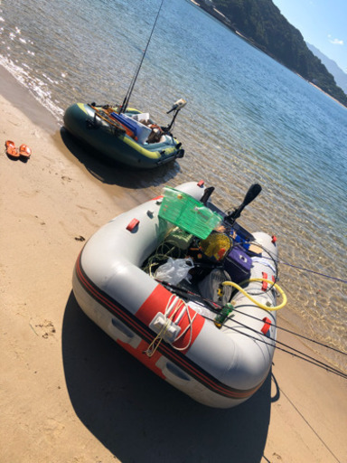 ジョイクラフトゴムボートとエレキ60ポンド