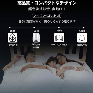 超音波式 加湿器 5L大容量 20畳対応 65時間稼働 静音 省エネの画像