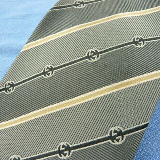 GUCCI/グッチ ネクタイ シルク100％ イタリア製 グレー系 札幌 西岡店の画像