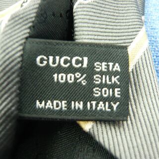 GUCCI/グッチ ネクタイ シルク100％ イタリア製 グレー系 札幌 西岡店の画像