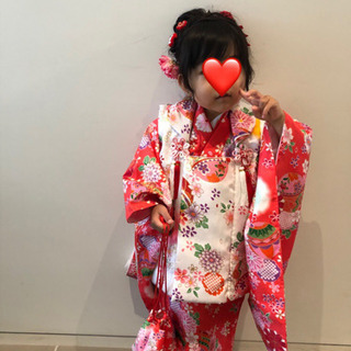 お値下げしました→七五三3歳　お詣り用着物　今年購入、30分のみ着用の美品の画像