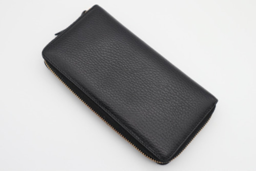 《GUCCI/GGマーモントラウンドファスナー長財布》ブラック ABランク 美品
