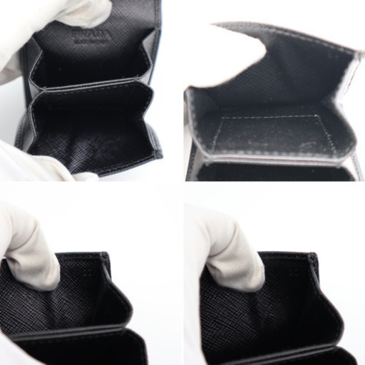 《PRADA/サフィアーノ エナメルメタル トライアングルロゴ  Sランク》