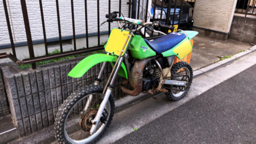 9/20まで値下げします！カワサキバイク、kx80 2サイクルモトクロスオフロードレーサージャンク不動車、値下げ交渉承ります！