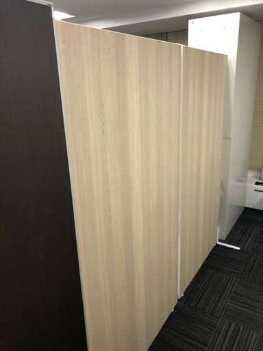 パーテーション　明るい木目　２枚組　180cm x 120cm x 2