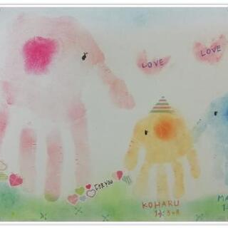 💕パステル手形足型アート💕
