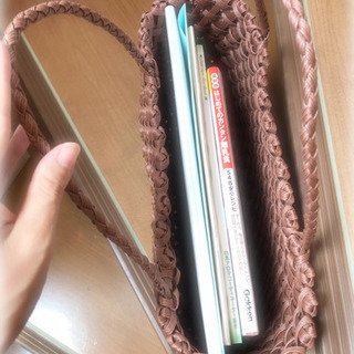 A4も入る♪とっても軽い花結びカゴトート（エコクラフト）の画像