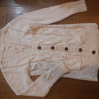 Magender マジェンダ 薄ピンクのロングカーディガン