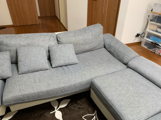 ソファー替えカバー付き