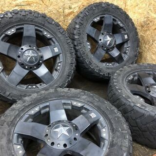 【NITTO LT295/55R20】夏 4本【KMC XD775 ロックスター 社外 マルチ 8.5J5HPCD139.7/150+35】ランクル タンドラ等　(VTB238) スクレジットカード QR決済可能