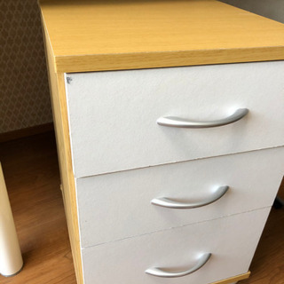 3段　サイドワゴン　キャビネット　勉強机