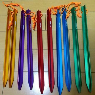★未使用★ERDEX 30cm ペグ 10本セット レインボー ...