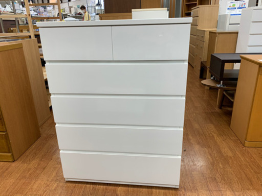 ニトリホワイト1色!どのお部屋にも合う!!チェストです♪