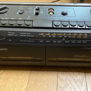 Wカセットラジカセの画像