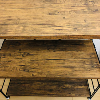 超美品 ウッドシェルフ オープンラック 木目調の画像