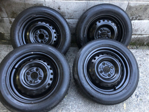 14インチ　鉄チン　ホイールタイヤ4本セット
