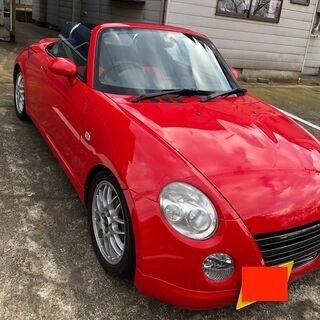 コペン 赤 L880K AT 車検2021/3 車高短 夏冬タイ...