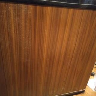 エスキュービズム 1ドア冷凍庫 木目ダークウッド 32L 左右ド...