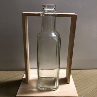 未使用　オシャレな木枠付き　花瓶②の画像