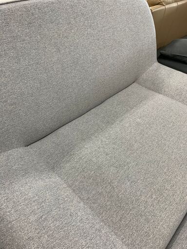 2人掛けソファー　グレー　オットマン付　売場展開中！！！