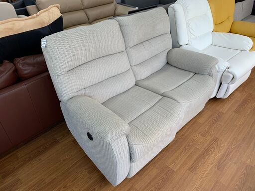 電動リクライニングソファー　グレー　売場展開中！！！