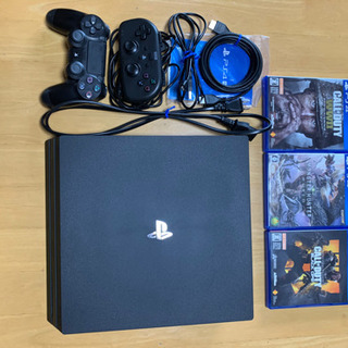 PS4Pro 1TB プレイステーション4＋ソフト3本＋コントロ...