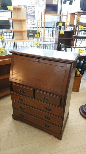 ★【アンティーク家具】越後民芸 ライティングデスク☆81×43×107☆配達可能 買取帝国 朝霞店