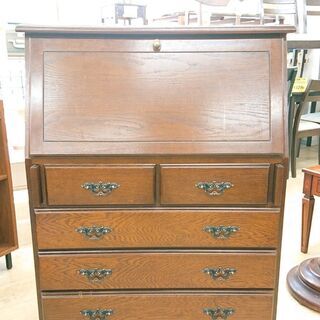 ヴィンテージ　越後民芸ライティングデスク ☆【アンティーク家具】越後民芸 ライティングデスク☆81×43×107☆配達可能