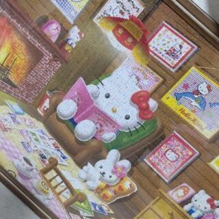 完成品ハローキティ1000ピースパズル 木枠の画像