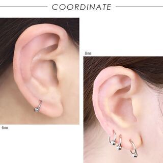 【新品】【サイズ選択可】ボディピアス キャッチ 18G 16G 14G リング 軟骨ピアス リングピアス つけっぱなし サージカルステンレス 金属アレルギー対応 キャプティブビーズリング メンズ レディース ファーストピアス シンプル ボディーピアスの画像