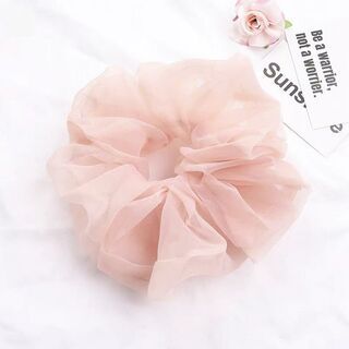 【新品】シュシュ ヘアアクセサリー ヘアゴム オーガンジー ボリューム 全5色の画像