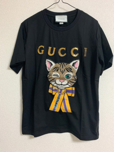 Gucci グッチ　Tシャツ　メンズ　レディース　M 黒T 刺繍