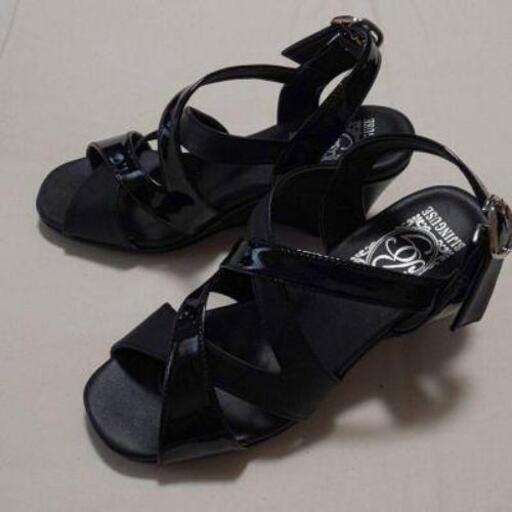 ショップチャンネル            サンダル BIJINGUSE  黒   M  23.5cm