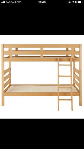 無印良品　オーク材　二段ベッド　マットレス付き