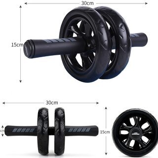 【新品】Soomloom アブホイール エクササイズウィル スリムトレーナー 超静音 腹筋ローラー エクササイズローラー 膝を保護するマット付きの画像