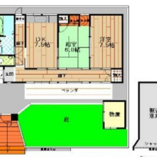 ひろ〜い専用庭♫堀込式ガレージ付き♫ペットも可能♫早い者勝ちですよ♫
