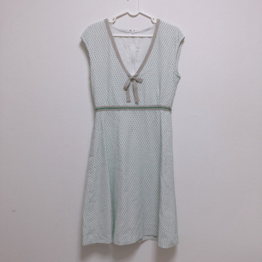 sally scott サリースコット Ｖネックワンピース リボンワンピース