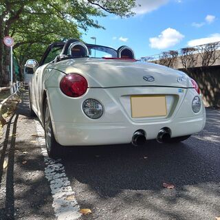 ダイハツ コペン L880K MT アルティメットエディション パール 車検R.3/2 純正LSD ETC フルセグBluetoothナビ 機関・ルーフ・エアコン良好の画像