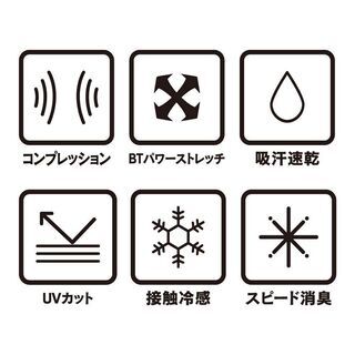 【新品】ボディータフネス 冷感・消臭 パワーストレッチ 長袖ハイネックシャツの画像