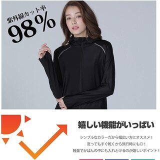 【新品】【全20色】【サイズ選択可】ラッシュガード パーカー レディース 透けないの画像