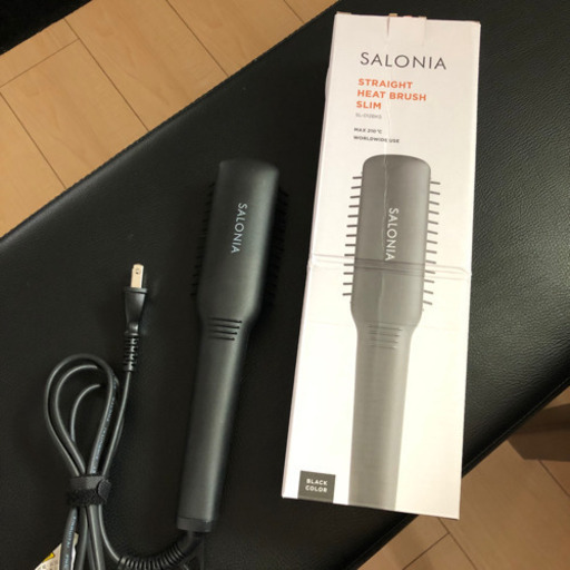 SALONIA サロニア ヒートブラシ ヘアアイロンスリムタイプ