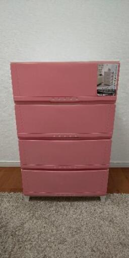 ★値下げしました【美品】天馬 4段チェスト(アッシュピンク)