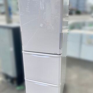 受付終了　　　SHARP/シャープ ノンフロン冷凍冷蔵庫 3ドア 350L 2017年製 SJ-PW35C-C どっちもドア プラズマクラスター