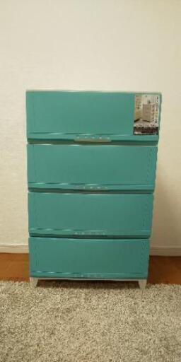 ★値下げしました【美品】天馬 4段チェスト(アッシュグリーン)