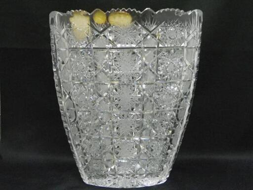 【CG】LEAD CRYSTAL 24%pbo ボヘミア maia マイア 花瓶 フラワーベース 24cm