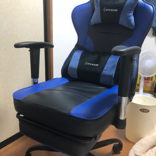 ゲーム用チェア-ハイバックレーシングコンピューターデスクオフィスチェア フットレストの画像